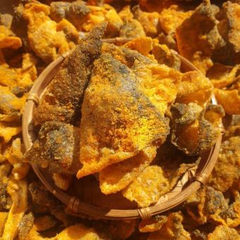 Da Cá Hồi Trứng Muối da cá sấy giòn- Ship Hỏa Tốc