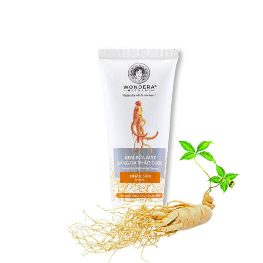 Rửa mặt sáng da thảo dược wondera nhân sâm