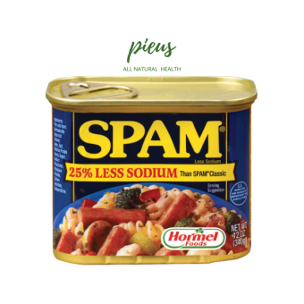 Thịt hộp SPAM giảm mặn | SPAM Less Sodium Hormel Foods 340g - Thịt đóng hộp tiện lợi nhập khẩu Mỹ chính hãng