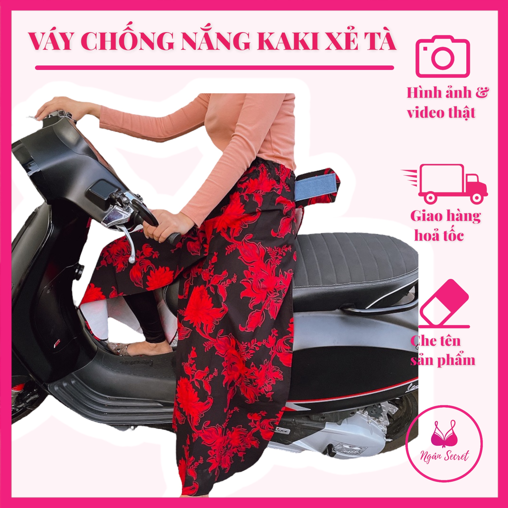 Váy Chống Nắng Kaki Chất Vải Mềm Mại Kiểu Dáng Xẻ Tà Thời Trang Có Nút Bấm