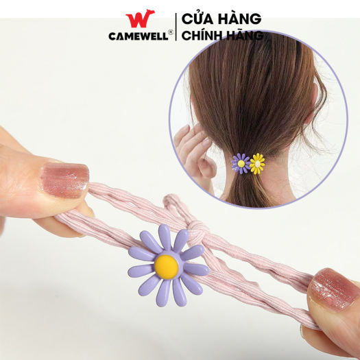 Dây buộc tóc, chun cột tóc hình bông hoa/ quả dứa/ cà rốt/ vịt con đáng yêu dễ thương CameWell C06HB