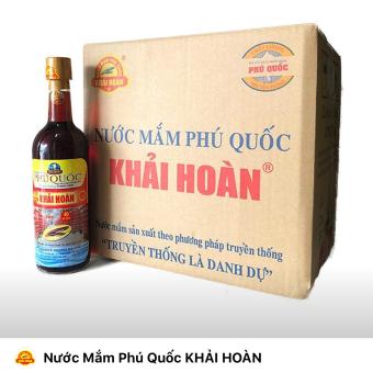 Nước mắm Phú Quốc Khải Hoàn 40 độ đạm.Thùng 12chai/520ml