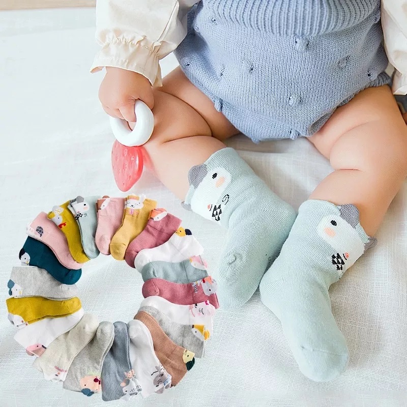 Tất vớ cổ cao cho bé, set gồm 5 đôi vớ Kids Socks dày dặn
