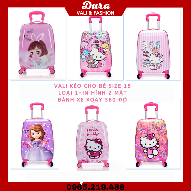 🍀giảm giá sốc🍀vali du lịch hình hello kitty cho bé🌸vali trẻ em cao cấp hình mèo kitty in 2 mặt siêu dễ thương🌸 chọn mẫu🌸