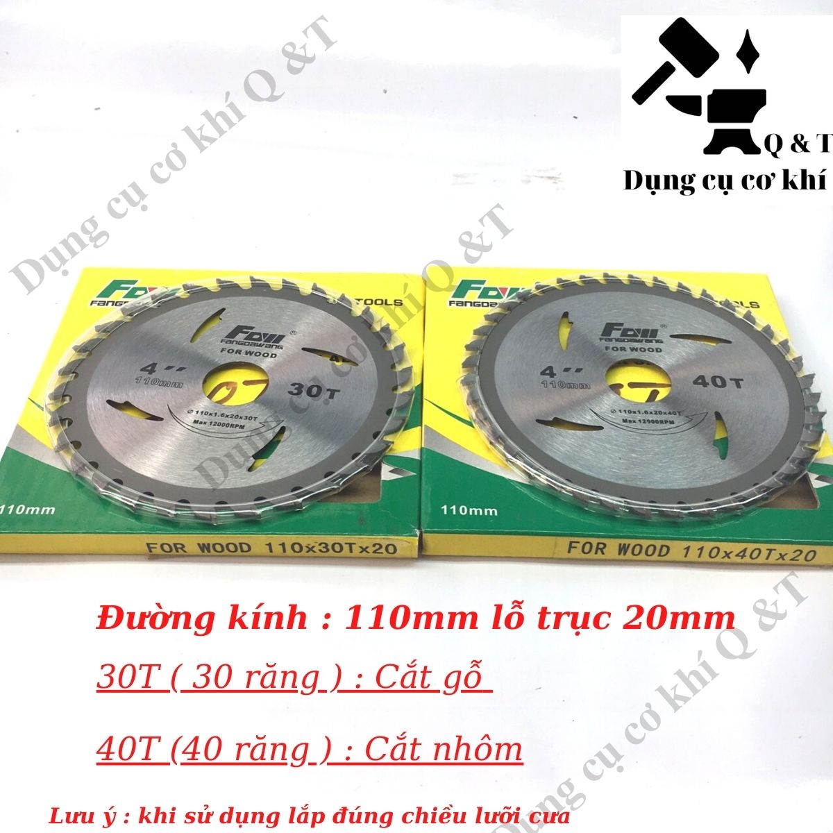 Lưỡi cắt gỗ , Lưỡi cắt nhôm 110mm lắp máy mài cầm tay 30 và 40 răng