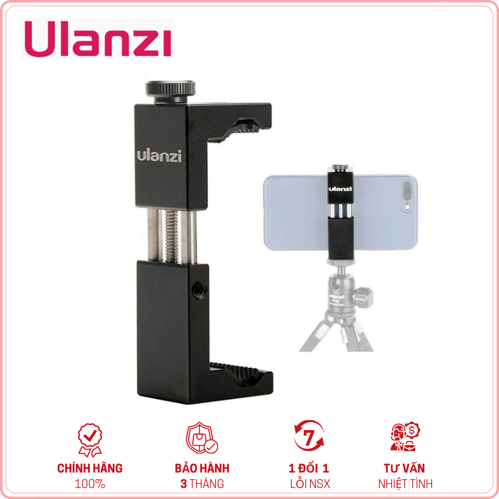Ulanzi st-02s - hàng chính hãng - ngàm kẹp bằng nhôm dành cho điện thoại