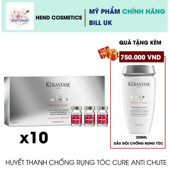 Huyết thanh chống rụng và mọc tóc Kerastase Specifique Cure Anti Chute (hộp 10 lọ)