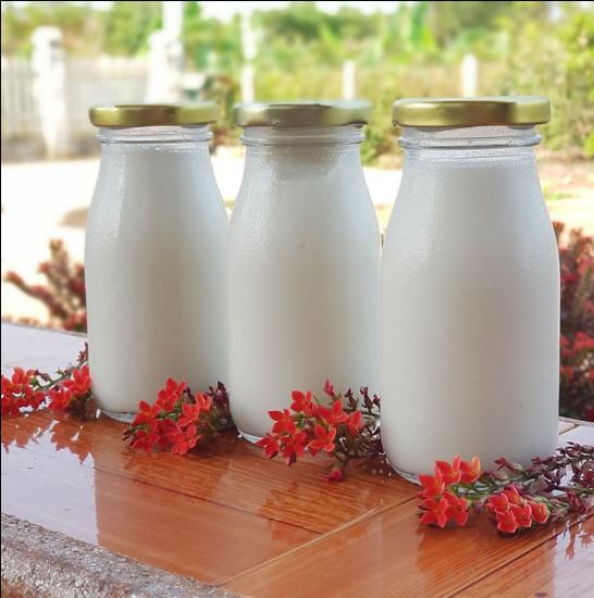 Chai thủy tinh đựng sữa hạt 200ml - 8 chai
