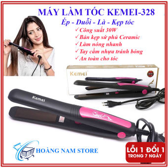 Máy Duỗi Tóc Kemei 328, Máy Kẹp Tóc Kemei KM-328, Làm nóng nhanh Dụng Cụ Tạo Kiểu, Làm Đẹp, Là Thẳng Tóc, Máy ép tóc,  Máy Làm Tóc Tại Nhà Tiện Dụng , máy ép tóc giá rẻ , máy ép tóc mini 3 trong 1 siêu thẳng - giadungbv247