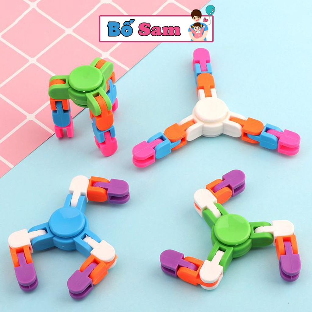 Con quay spinner hình mắt xích đồ chơi cho bé lắp ghép sáng tạo Shop Bố Sam