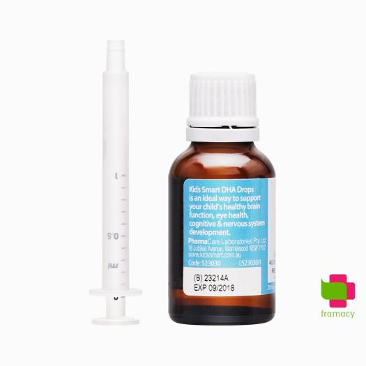 DHA dạng giọt Nature’s Way Kids Smart DHA Drops, Úc (20ml) tăng chỉ số IQ cho trẻ từ 4 tuần tuổi trở lên