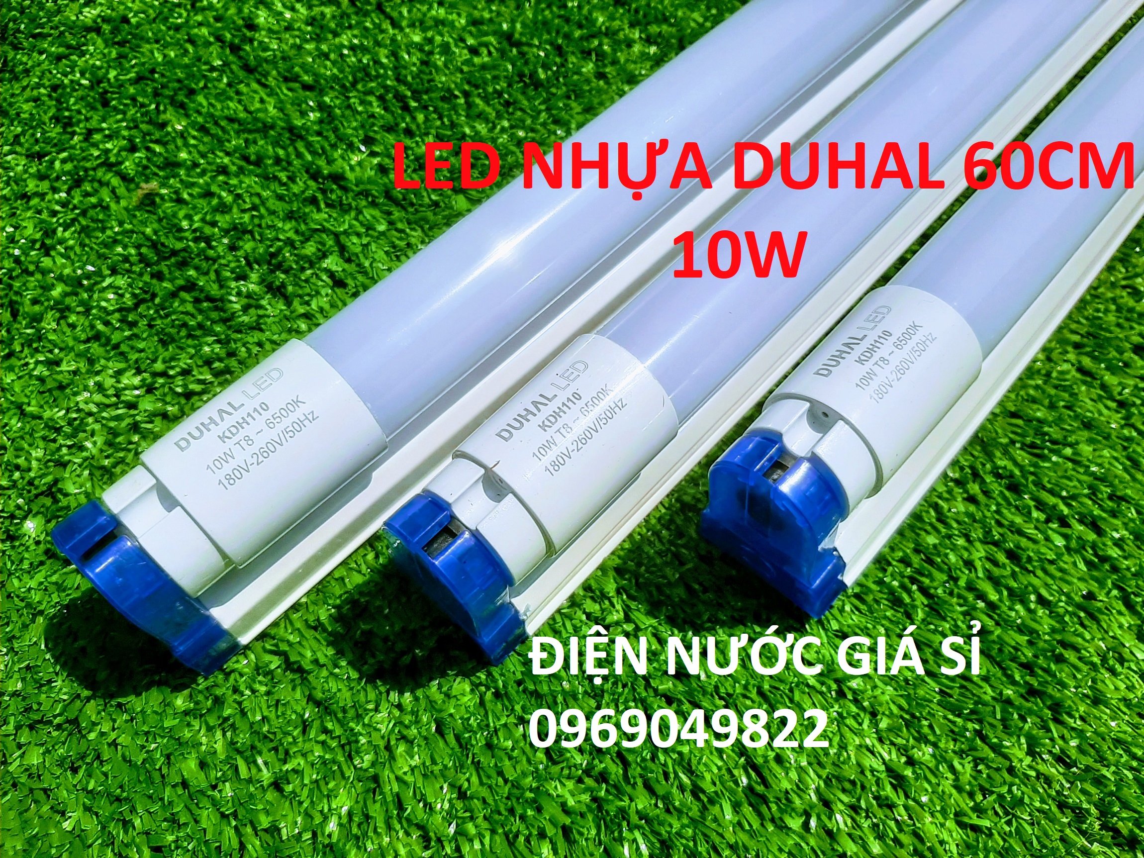 Combo 3 bộ đèn led tuýp nhựa nano 60cm nano duhal ánh sáng trắng chính hãng.