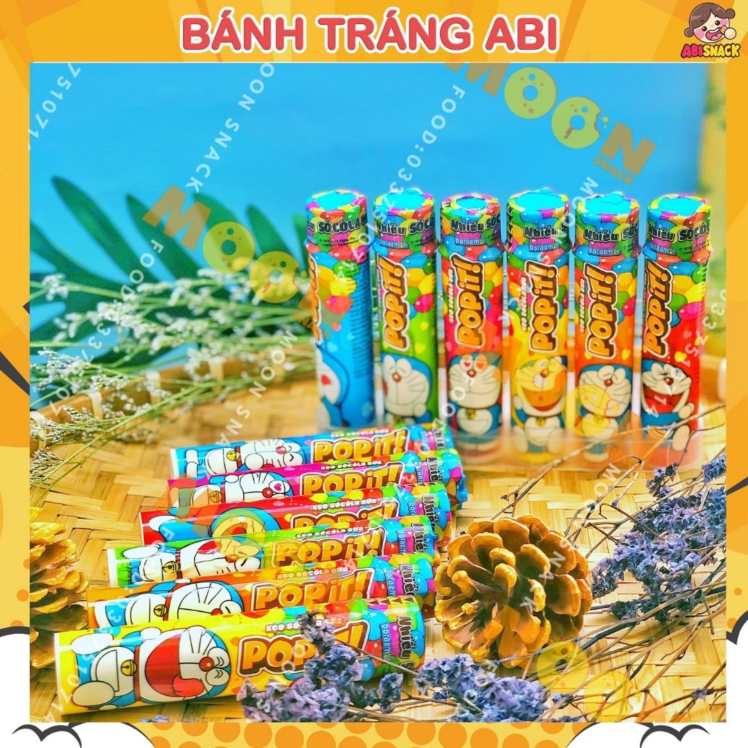 Kẹo socola viên pop it nhiều màu Doreamon dễ thương hủ 20g