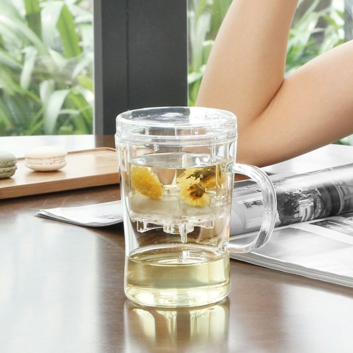 Cốc trà thủy tinh chịu nhiệt Samadoyo S003 380ml / S007 400ml - Ly lọc trà thủy tinh chịu nóng lạnh Samahome Shop