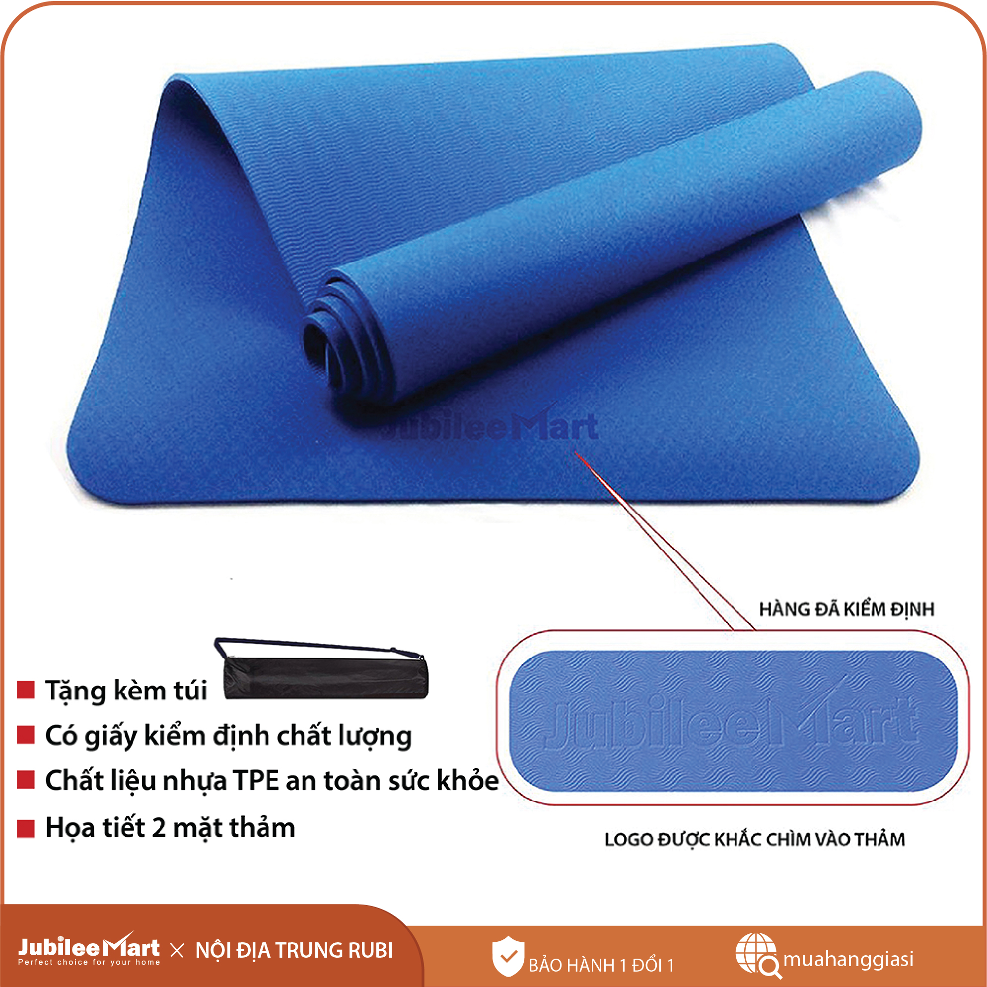 [SIÊU SALE] [thảm hàng hiệu loại tốt]Thảm YOGA – Thảm tập thể dục tại nhà đa năng – Tiện dụng – Êm ái , dày dặn, bền đẹp, độ đàn hồi cao - Giúp bạn có vóc dáng đẹp 2 lớp 6mm cao cấp