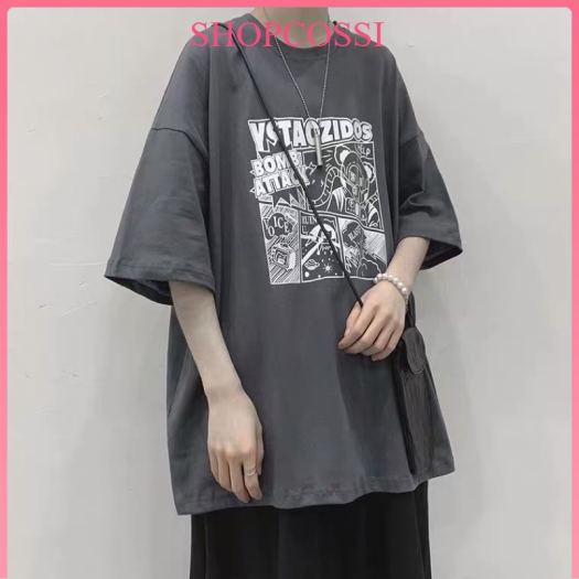 ¤▲ Áo thun tay lỡ nam nữ áo phông unisex form rộng chất cotton mát mịn thấm hút mồ hôi in hình Hoạt Hình