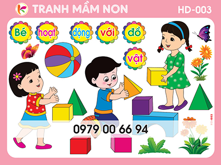 Decal mầm non- góc hoạt động 003