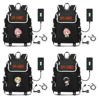 Balo nắp ngang in hình SPY x Family cặp sách nam nữ đi học đựng đồ dùng học tập