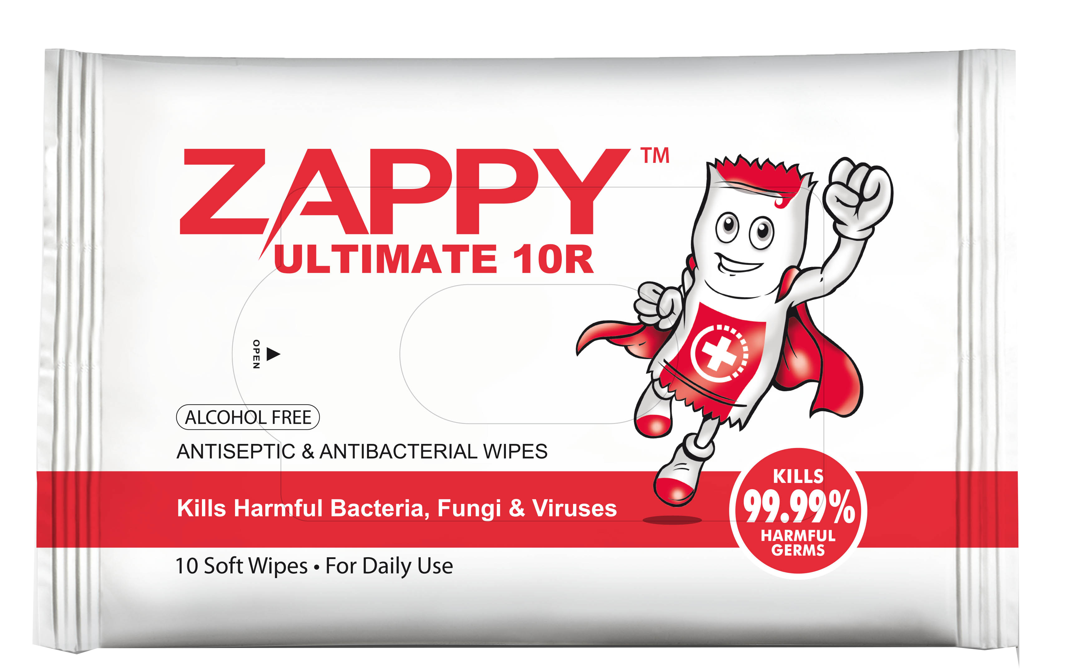 Zappy Ultimate Antiseptic Wipes 50 Sheets X 6 Packets