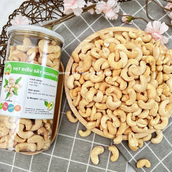 HẠT ĐIỀU NGUYÊN HẠT SẤY NGUYÊN VỊ KHÔNG LỤA KHÔNG MUỐI - SIZE TRUNG (CÓ TỈ LỆ HẠT BỂ)