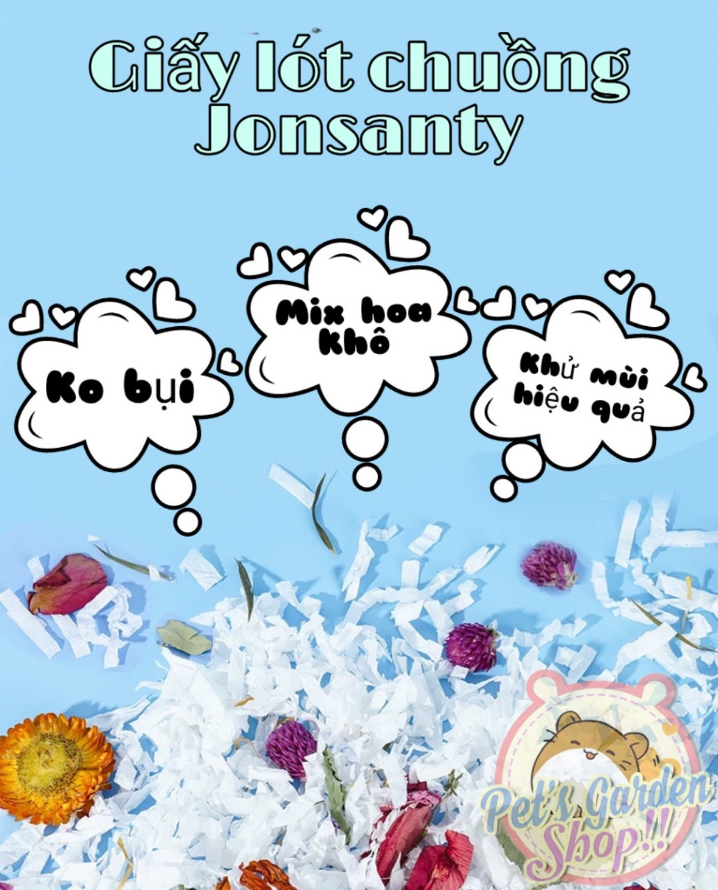 Giấy lót chuồng cao cấp Jonsanty cho hamster