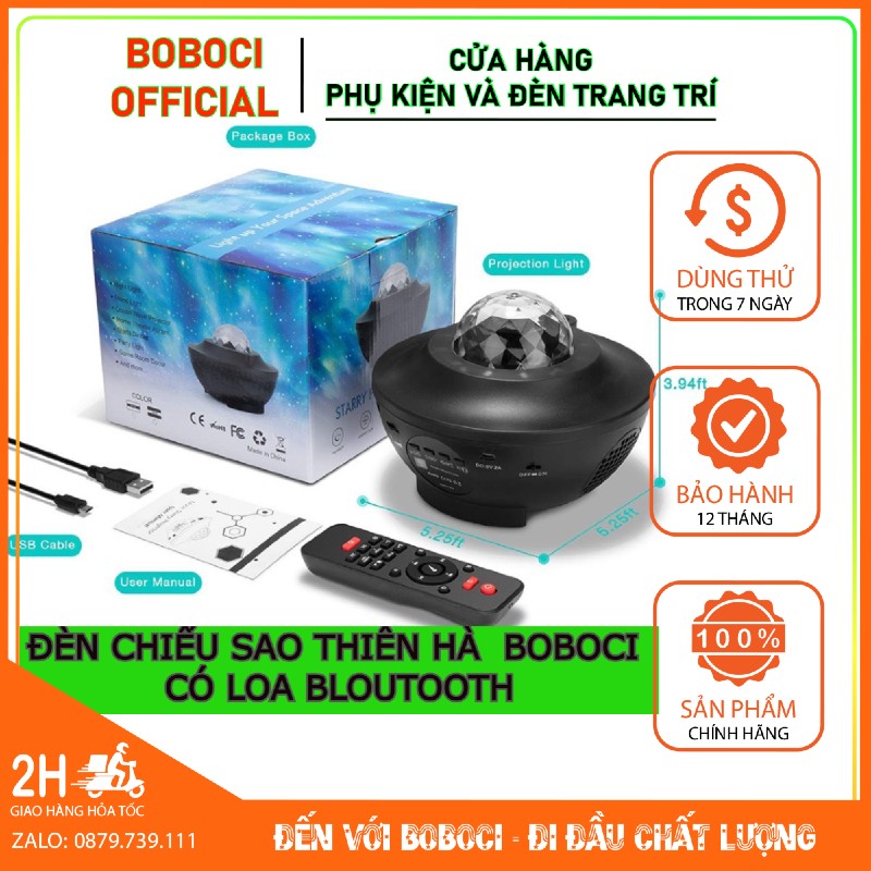 Đèn chiếu sao thiên hà , đèn LED máy chiếu laser đèn âm nhạc chiếu nhiều màu - BH 1 ĐỔI 1