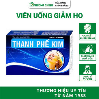 Viên Uống Bổ Phế Thanh Phế Kim Hỗ Trợ Giảm Ho, Giảm Đờm, Đau Rát Họng 30 Viên/Hộp