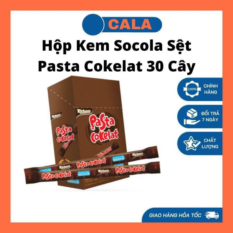 Hộp kem socola sệt 30 cây pasta cokelat