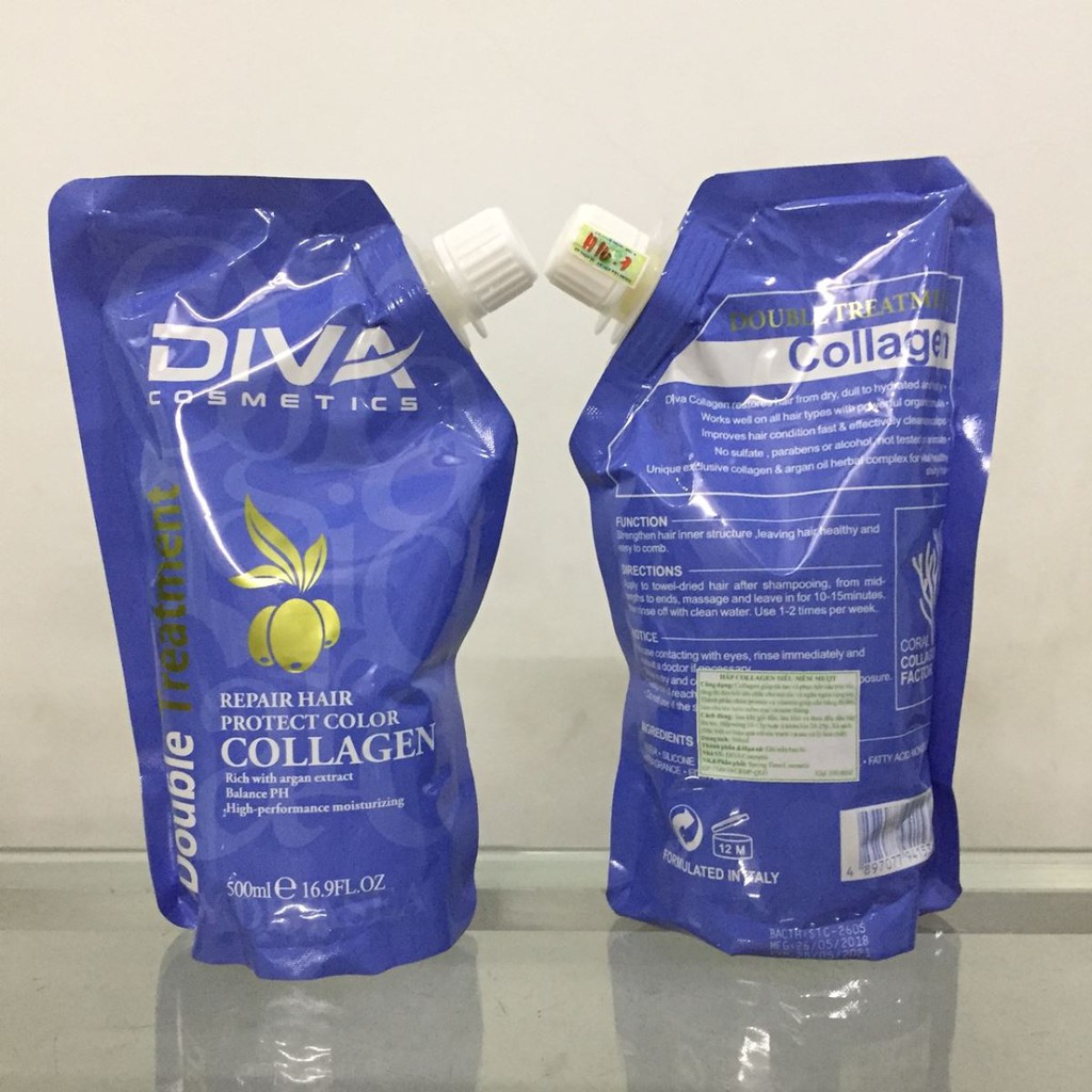Dầu hấp phục hồi collagen diva 500ml