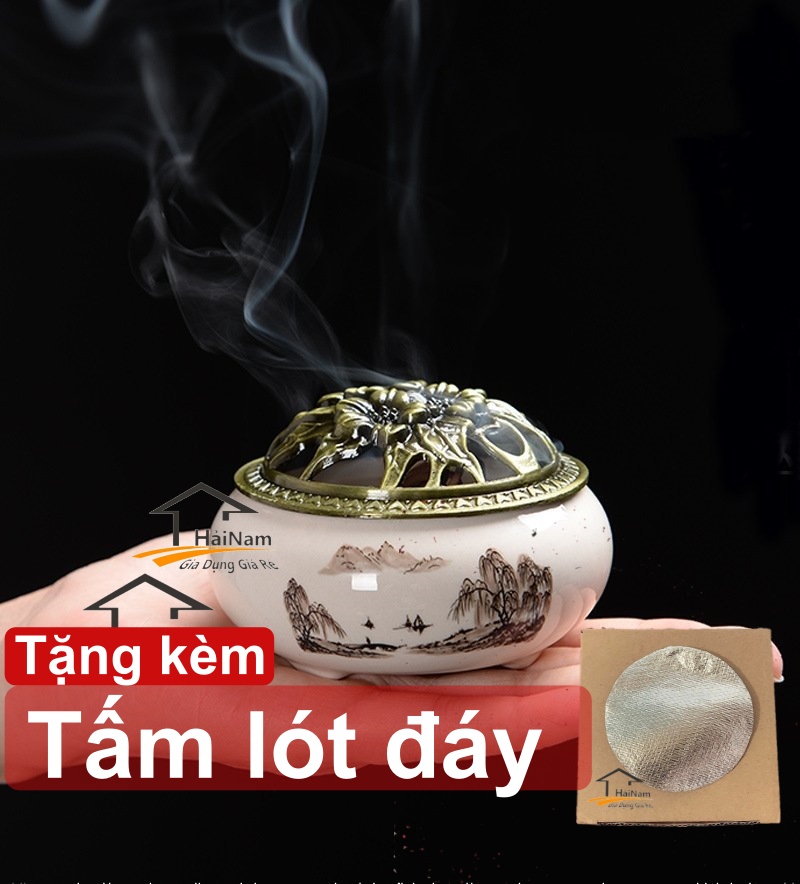 Lư đốt trầm Hải Nam, lư hương đốt trầm, lư xông trầm bằng gốm nhiều mẫu mã, giá rẻ