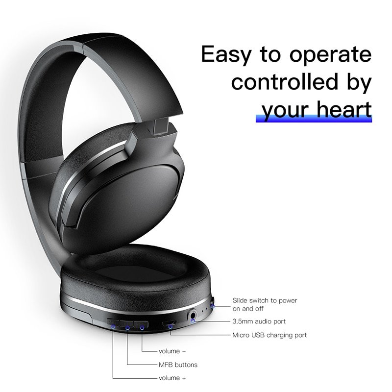 tai nghe trùm tai không dây cao cấp baseus encok wireless headphone d02 pro (bluetooth 5.0, wireless hifi) 5