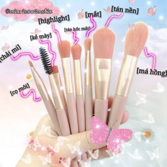 Set 8 Cây Cọ Trang Điểm Siêu Mịn Cao Cấp Loại đẹp chuẩn