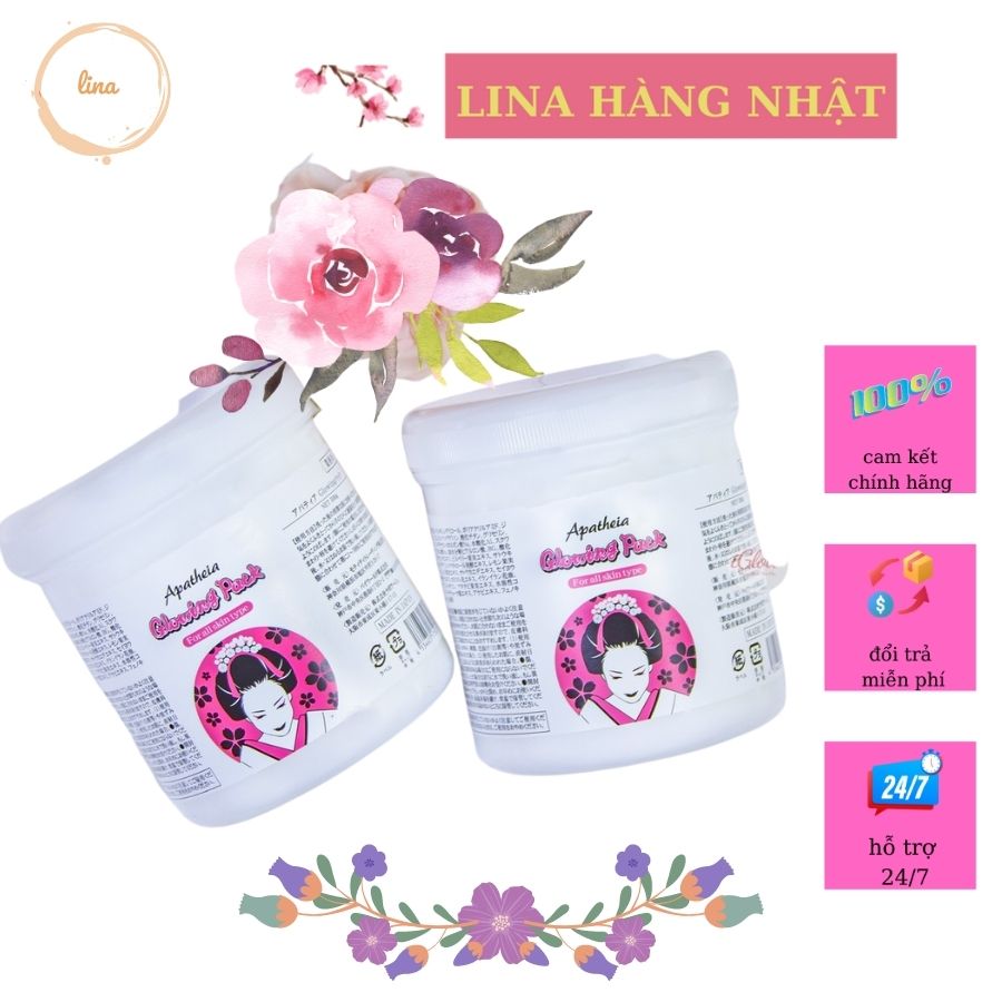 Ủ trắng cô gái Nhật, ủ trắng da mặt và toàn thân Apatheia Glowing Pack Nhật Bản