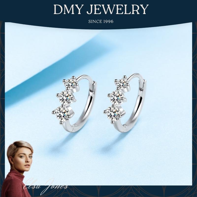DMY Jewelry Moissanite Diamond Party Jewelry Three Diamond Ear Buckle