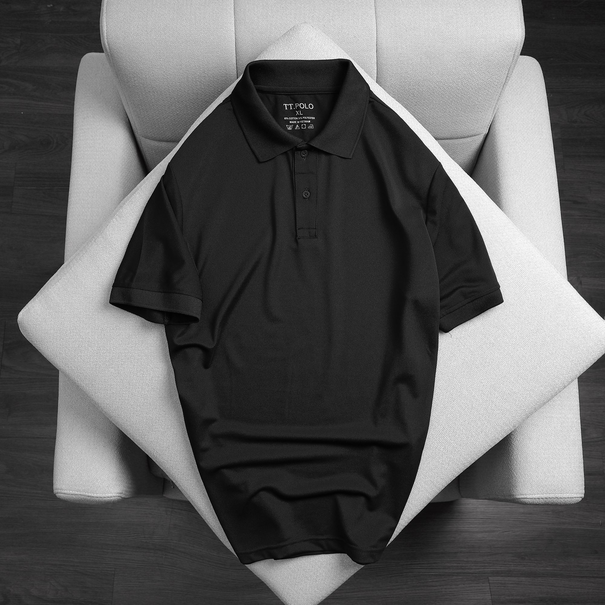 Áo thun nam ngắn tay chất liệu cotton cao cấp - áo thun nam cổ trụ