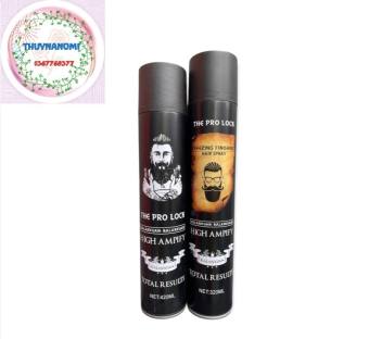 Keo xịt cứng giữ nếp tóc THE PRO LOCK chai 320ml, giữ nếp lâu, không bám bụi _ THUYNANOMI