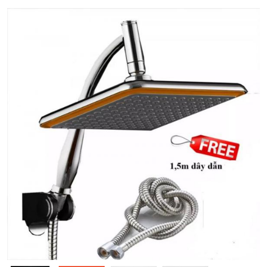 Bát sen vuông cao cấp tăng áp rộng 20cm  thiết kế thông minh tích kiệm nước dành cho gia đình