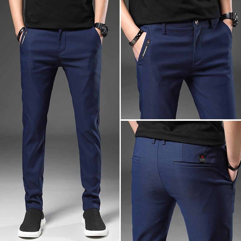 blue black pants