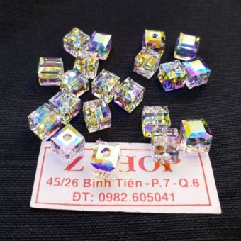 1 HạT Vuông TrắNg 10 Ly Pha Lê Swarovski