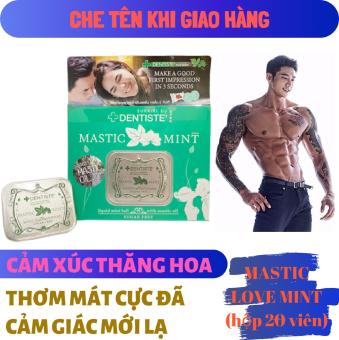 Kẹo phòng the DENTISTE MASTIC LOVE MINT Thái Lan cao cấp hương bạc hà tăng khoái cảm cho các cặp đôi (hộp 20 viên/50 Viên) - hàng chính hãng (kẹo ngậm tình yêu lovemint the mát)