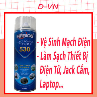Chai xịt vệ sinh bo mạch điện tử - Vệ sinh jack cắm, chân cắm tiếp xức điện HERIOS xuất khẩu Châu Âu D_VN