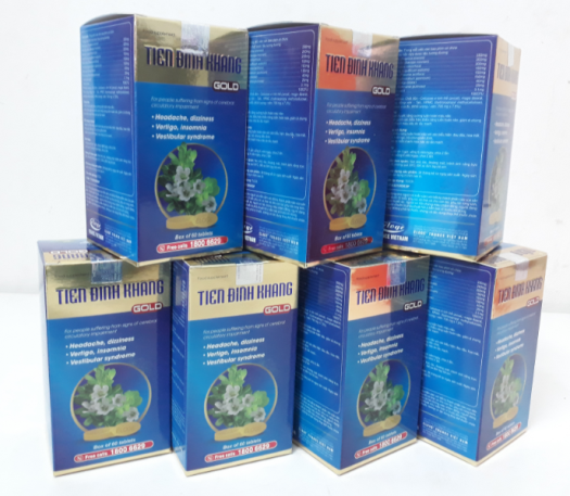 Tiền đình khang GOLD (60v) - Hỗ trợ rối loạn tiền đình: hoa mắt, chóng mặt, mất thăng bằng khi thay đổi tư thế