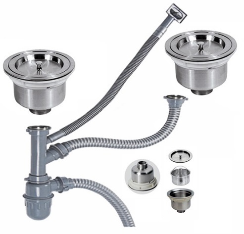 Xi phông xả thoát nước chậu rửa chén 110mm