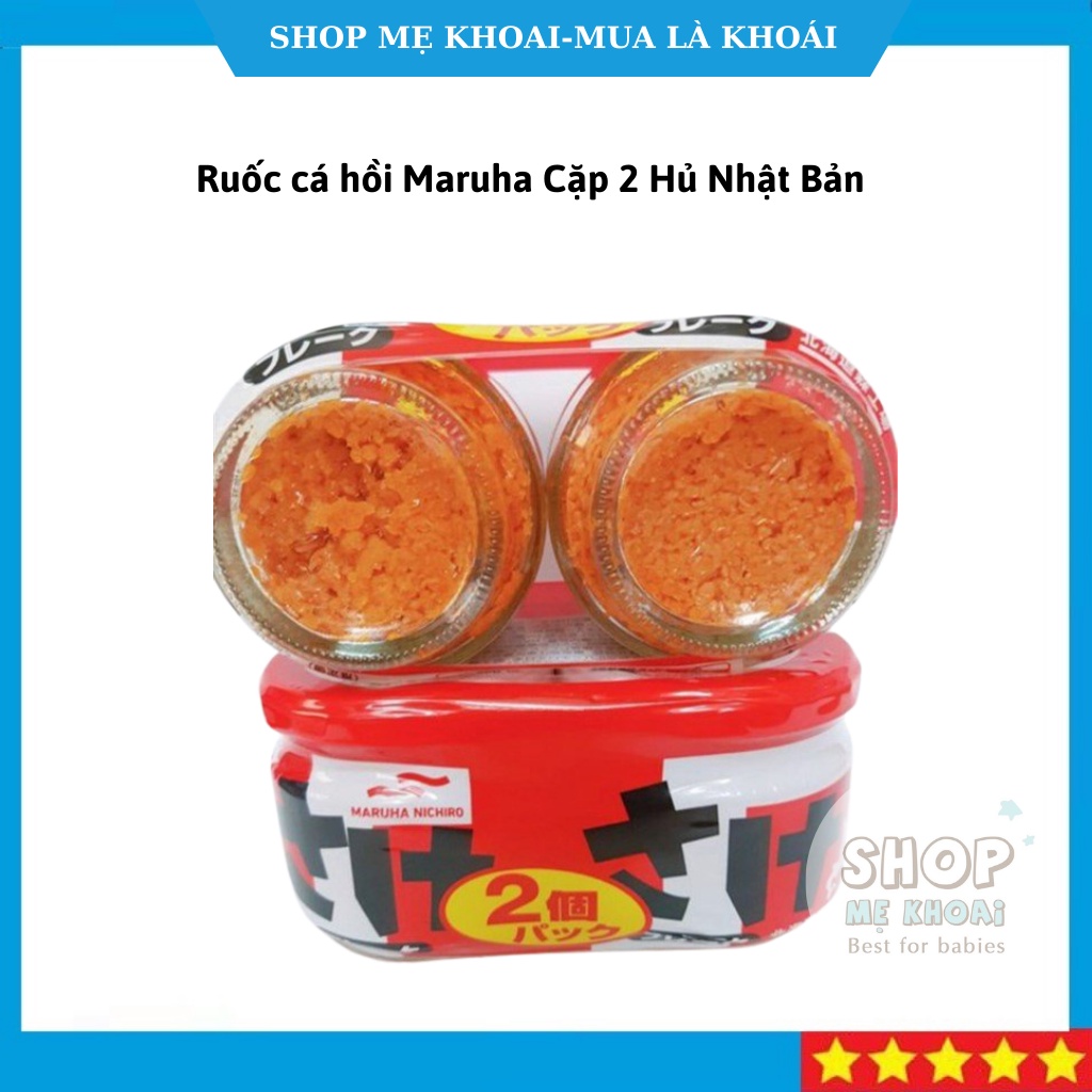 Ruốc cá hồi maruha cặp 2 hủ nhật bản cho bé ăn dặm