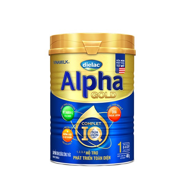 Sữa bột Dielac Alpha IQ Gold 1 Sữa Non 400g (Mới)