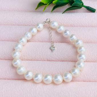 Vòng tay ngọc trai thật - ngọc tròn 8li cực sang