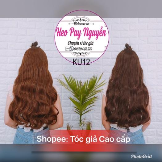 Tóc giả kẹp u xoăn dợn dài 65cm