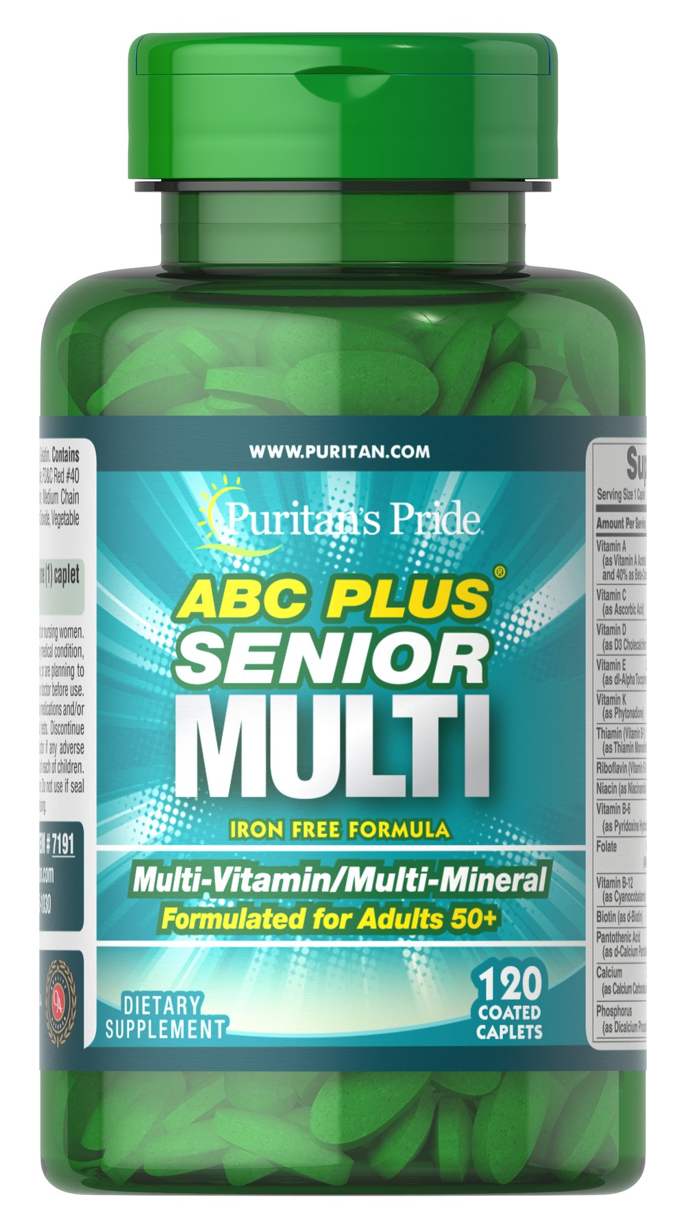 รูปภาพรายละเอียดของ Pn's Pride ABC Plus Senior Mitamin Multi-Mineral Formula with Zinc 120 Caplets