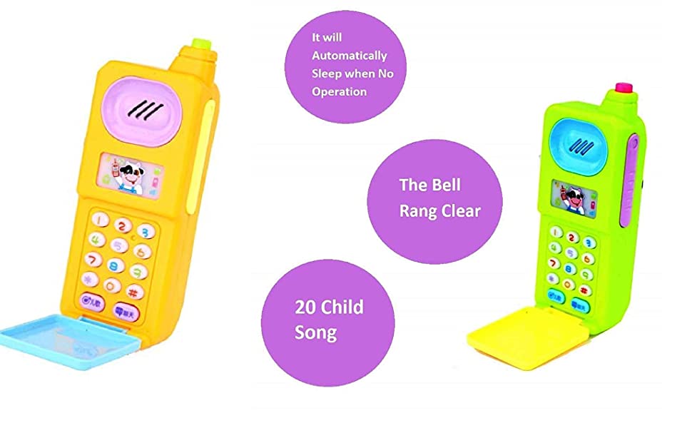 Musical Mobile Phone For Kids, Toy For Kids, Educational Toys For Kids 3+ Years/Boys/Girls-1 Unit (Random Color)