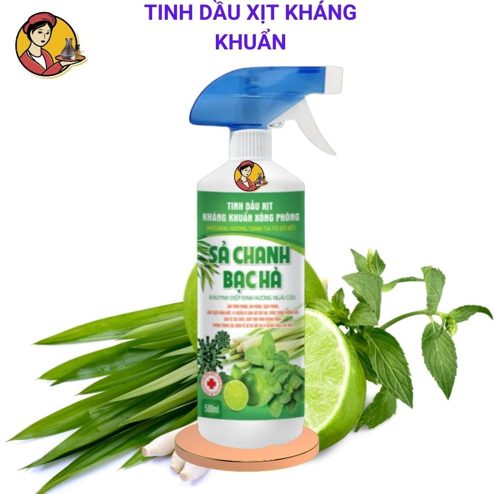 Bình Xịt Khử Khuẩn Xịt Phòng Tinh Dầu Nguyên Chất Hương Chanh Sả Bạc Hà Khuynh Diệp Bồ Kết Khử Mùi T